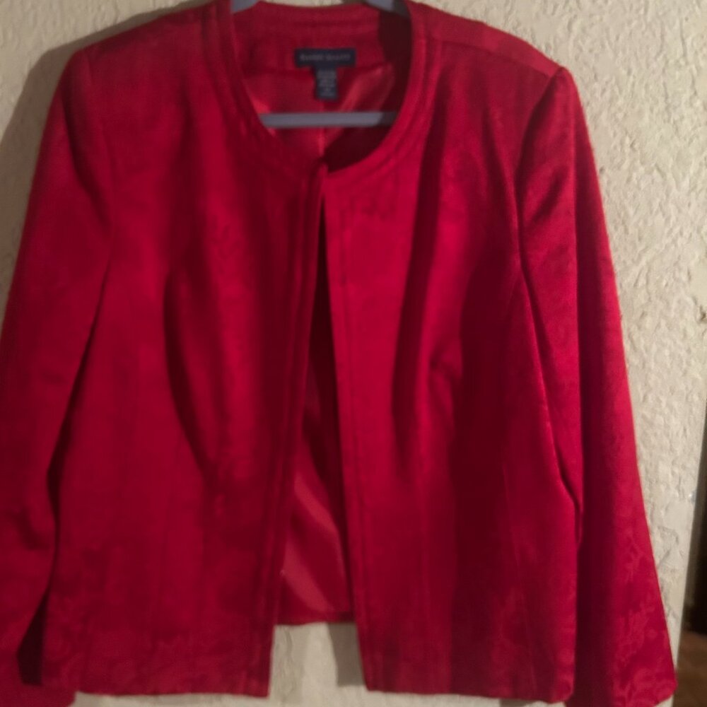 Karen Scott Ladies Red Jacket Size 14